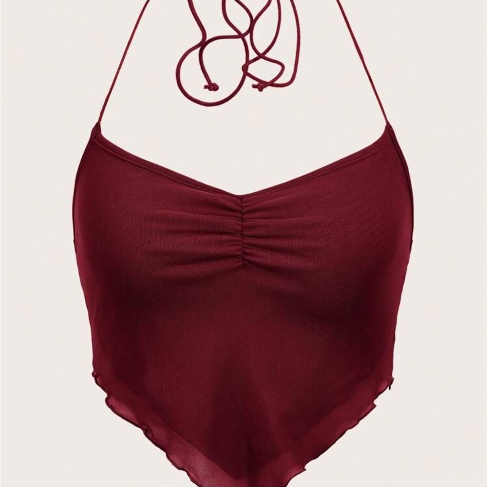 Burgundy Halter Top